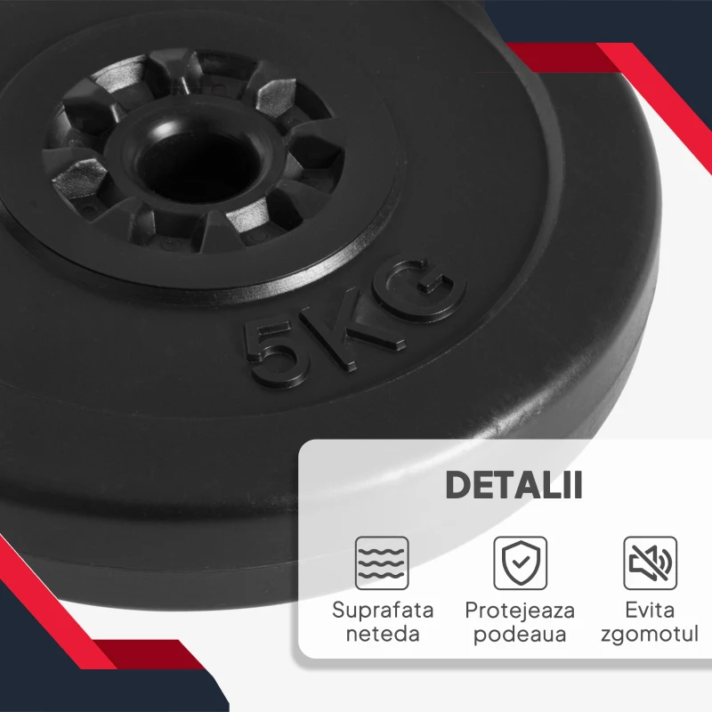 Homcom Set 4 Greutati pentru Haltere – Total 30 kg