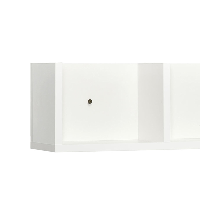 HOMCOM Wall Mount 84 CD / 56 DVD/Blu-ray/ Media Storage Rack 4 Cubes, Wooden Shelf Organiser Unit Bookcase Display, Set of 2, White