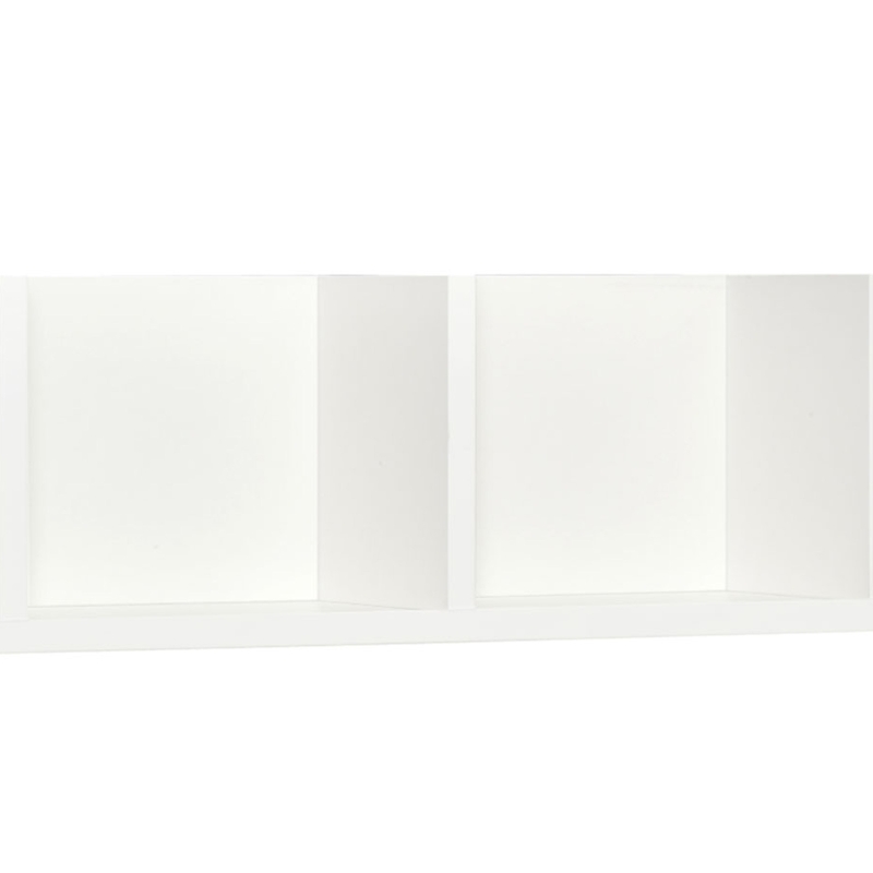 HOMCOM Wall Mount 84 CD / 56 DVD/Blu-ray/ Media Storage Rack 4 Cubes, Wooden Shelf Organiser Unit Bookcase Display, Set of 2, White