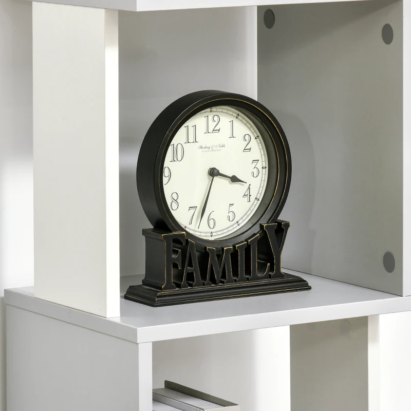 HOMCOM Bibliothèque étagère Design Moderne à 5 Niveaux – Rangement Pratique pour Maison ou Bureau, blanc et gris