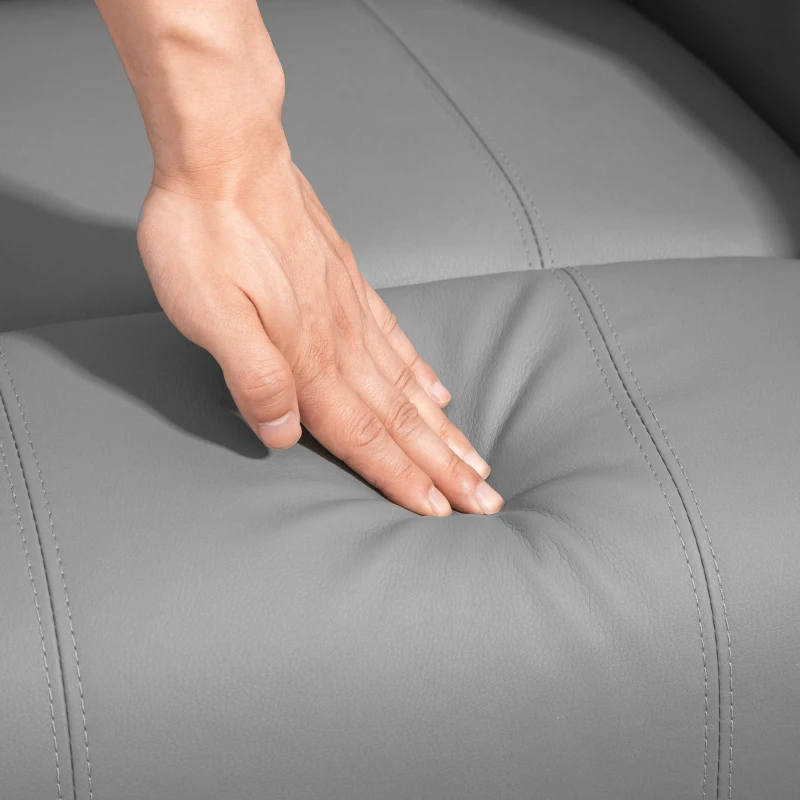 HOMCOM Elektrischer Relaxsessel mit Aufstehhilfe, Getränkehalter, 4 Taschen, 84x92x109 cm, Hellgrau