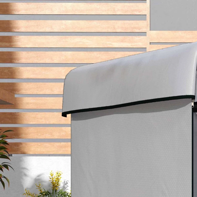 Outsunny Capa Protetora para Baloiço de Jardim de 3 Lugares 215x155x150 cm Cobertura para Móveis de Exterior Cinzento Claro