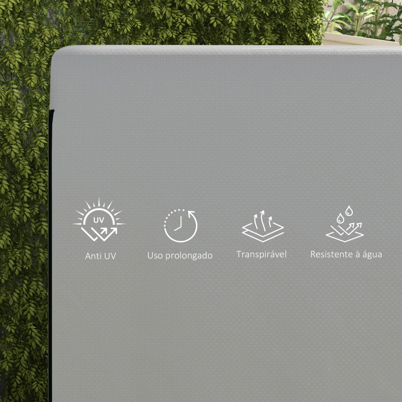 Outsunny Capa Protetora para Baloiço de Jardim de 3 Lugares 215x155x150 cm Cobertura para Móveis de Exterior Cinzento Claro