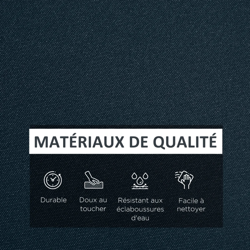 Outsunny Lot de 14 Housses de Rechange Coussins Salon de Jardin - 6 Housses Coussin d'assise, 8 Housses Coussin Dossier Bleu