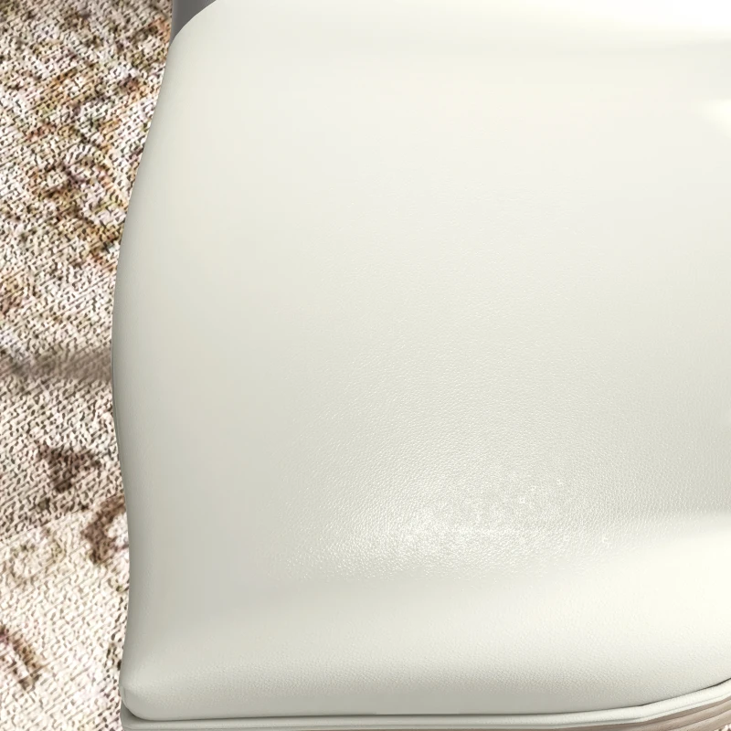 HOMCOM Set of Two French Style Wooden Dining Chairs - Cream White