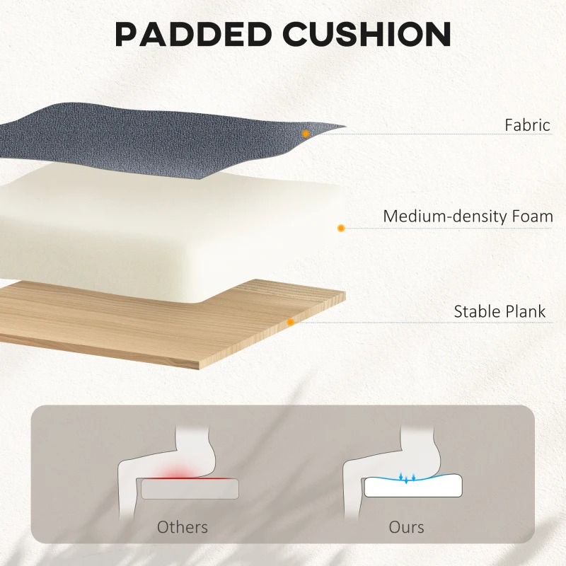 HOMCOM 99-119 cm Draughtsman Chair, with Adjustable Footrest - Grey