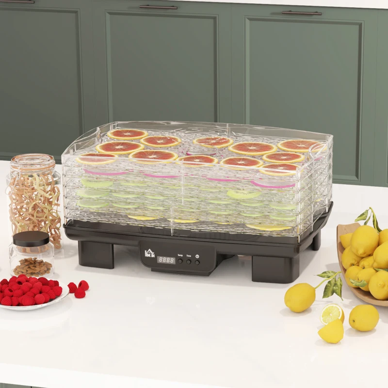 HOMCOM 40-70℃ Six-Tray Food Dehydrator - Black