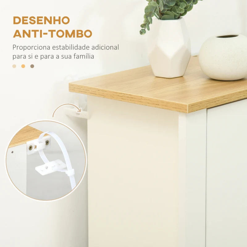 HOMCOM Sapateira Branca Estreita Armário Sapateiro Alto com 3 Gavetas para 12 Pares de Sapatos para Corredor 72x26x112 cm