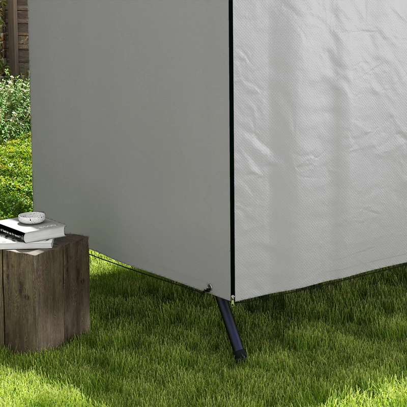Outsunny Capa Protetora para Baloiço de Jardim de 3 Lugares 215x155x150 cm Cobertura para Móveis de Exterior Cinzento Claro