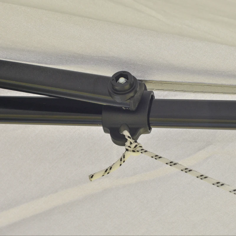 Outsunny 3.6 x 3.6 m Pop up Gazebo with Netting, Height Adjustable Party Tent Instant Canopy Sun Shade Shelter, Grey