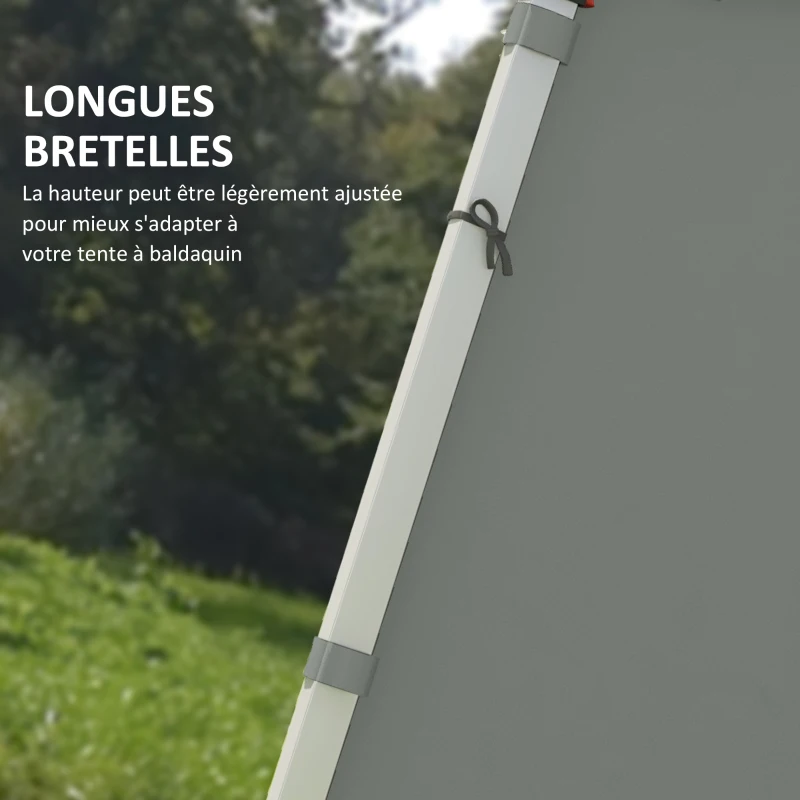 Outsunny Parois latérales de Rechange Barnum panneaux latérals pour tonnelle 3 x 3 ou 3 x 6 m 2 pièces gris foncé