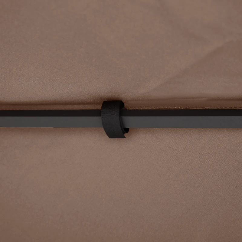 Outsunny Tetto di Ricambio per Gazebo 3x3m a 2 Livelli e Resistente ai Raggi UV, Caffè
