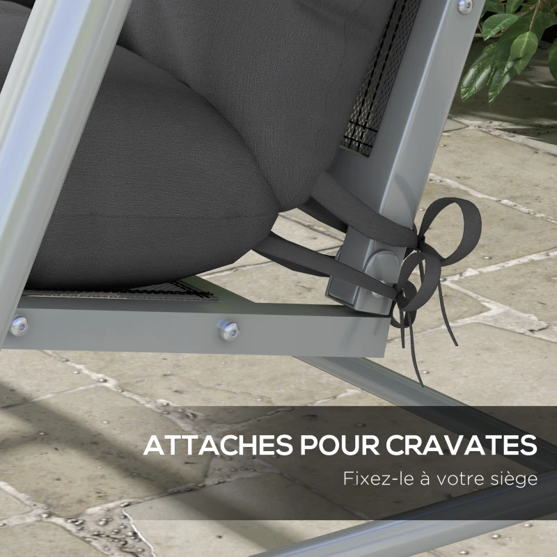 Outsunny Ensemble de 4 coussins d'extérieur pour balancelle de jardin, 1 coussin d'assise coussins de dossier et 2 oreillers