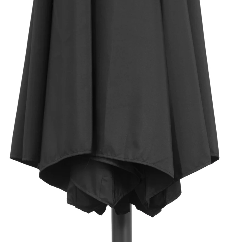 Outsunny 3 m Banana Parasol-Black
