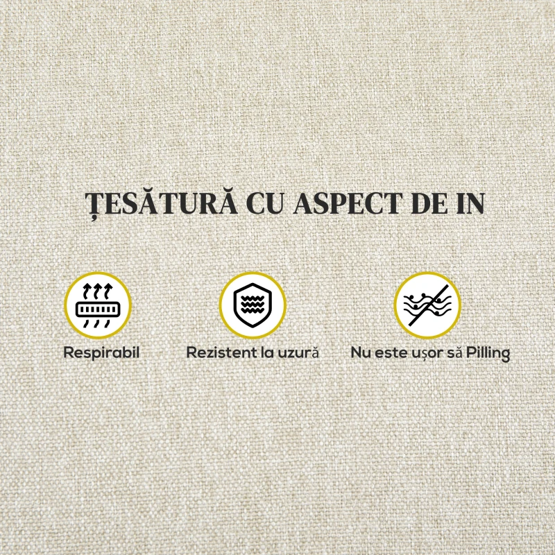 HOMCOM Fotoliu Rabatabil Manual cu Suport pentru Picioare și Spătar, 72x98x99 cm, Bej