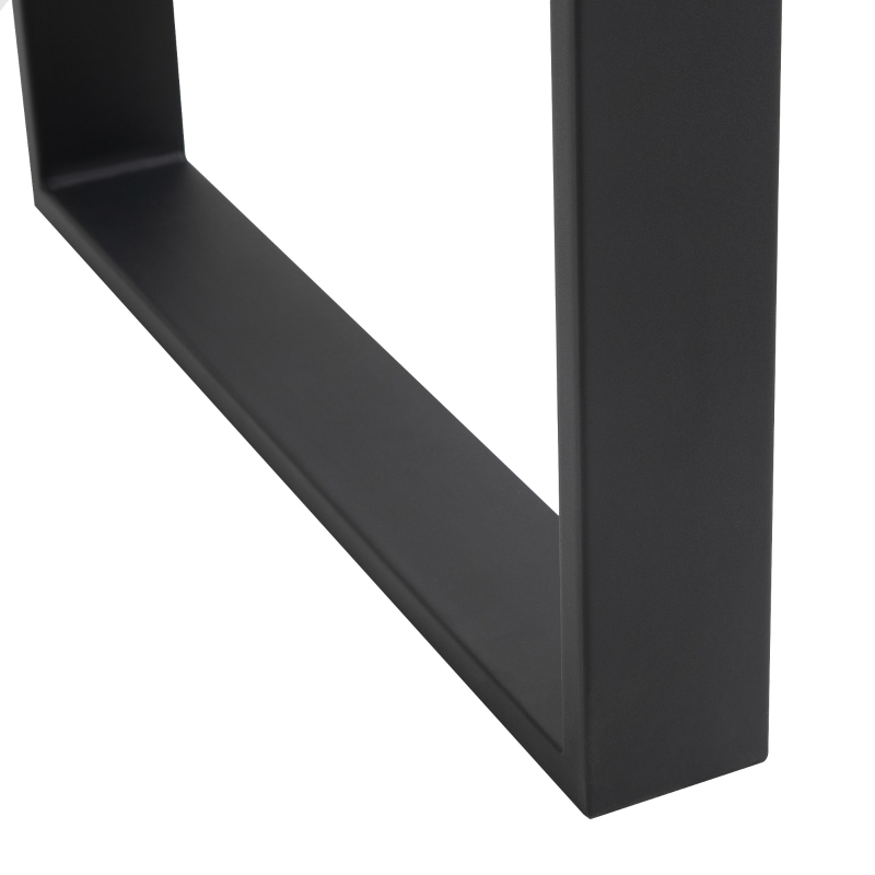 HOMCOM Set 2 Gambe per Tavolo Rettangolari Stile Industriale in Acciaio, Capacità 60 kg, 60x8x72 cm, Nero