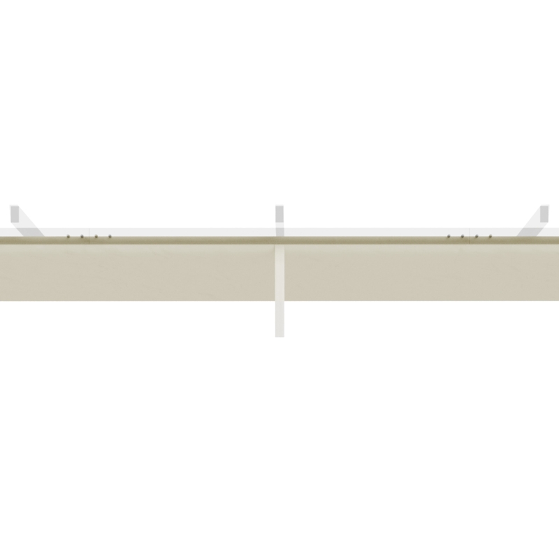 Outsunny Cobertura para Pérgola 3,5x2,5 m Teto de Substituição Retrátil para Pérgola com 10 Orifícios de Drenagem Creme