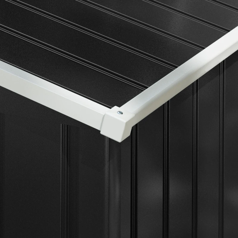 Outsunny Magazie de depositare Gradina cu 2 usi Glisante de ventilatie, Otel