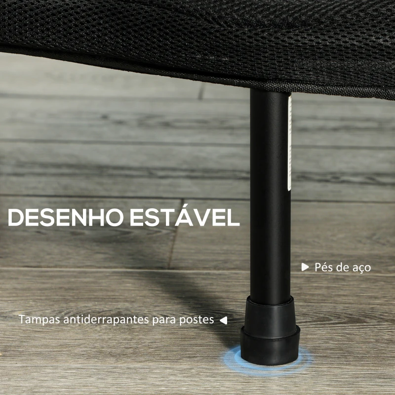 SPORTNOW Trampolim Fitness Ø102 cm Trampolim Fitness Dobrável com Estrutura de Aço Antiderrapante Ø102x22 cm Azul