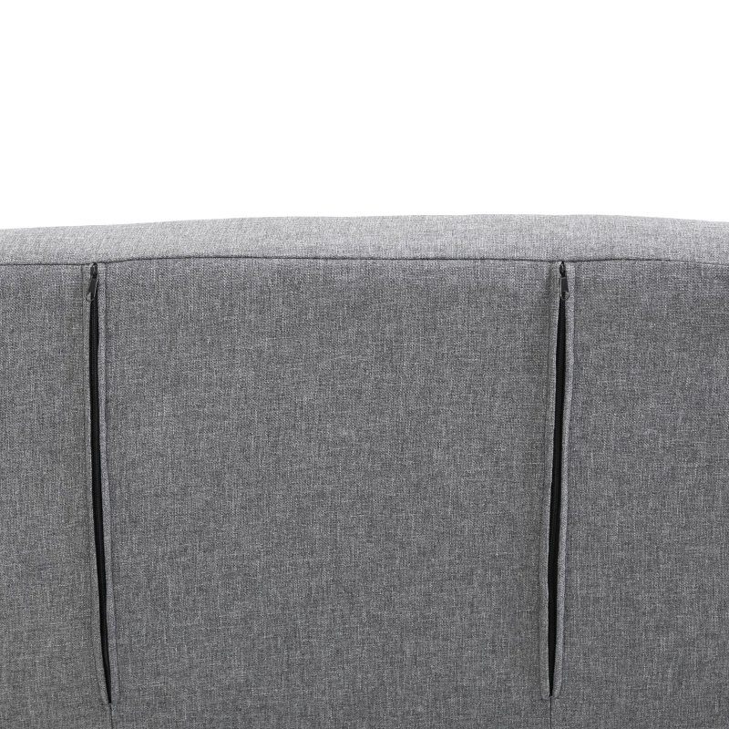 HOMCOM Sleeper Chair with Armrest 3-in-1 Sofa Bed Guest Bed Folding Mattress Folding Bed Chaise Longue Multifunction linen-like Polyester Gray 65 x 69 x 80 cm