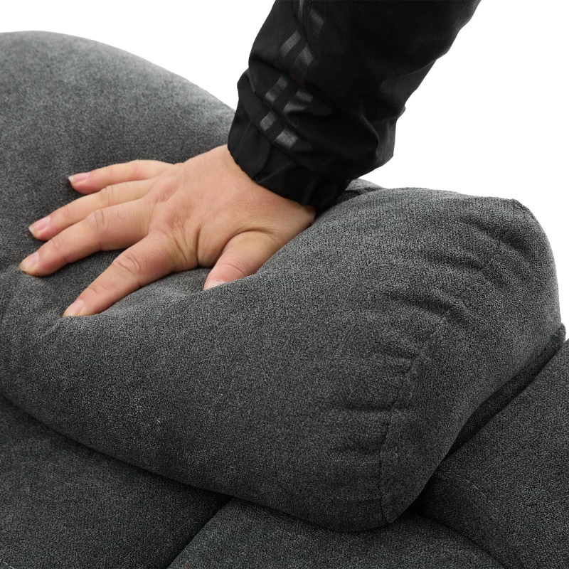 Power Massage Lift Recliner Chair with Heat and Vibration for Elderly, Heavy Duty Reclining Mechanism with Pockets, Cup Holders, Grey