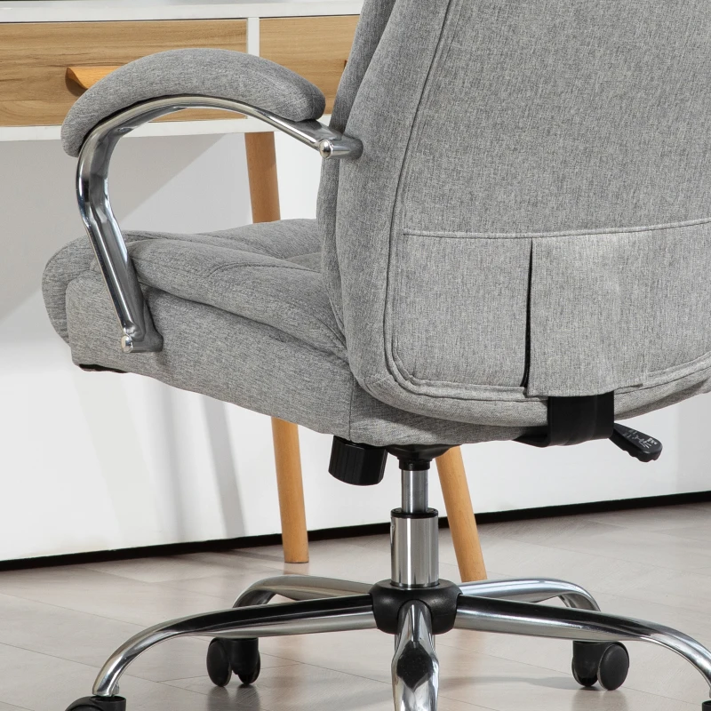 Vinsetto Ergonomic Office Chair, High Backrest, Breathable Cover, Adjustable Height, Gray