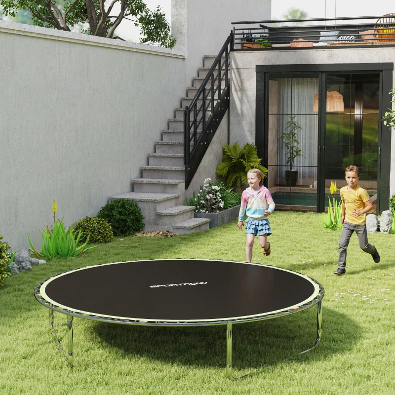 SPORTNOW Trampoline Replacement Mat with Spring Pull Tool, 54 V-Hooks, for 10ft Trampoline using 14cm Springs, Green