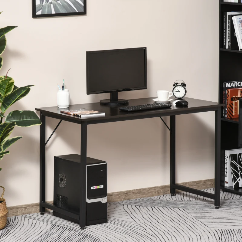 HOMCOM Escritorio para Hogar Oficina Mesa de Comedor Mesa de Ordenador Mesa de Estudio con Pies Ajustables Mobiliario Simple de Oficina 120x60x73cm Carga 70kg