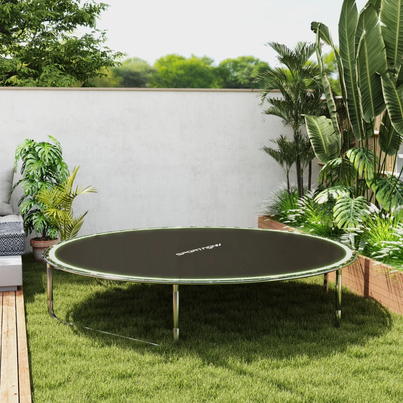 SPORTNOW Trampoline Replacement Mat with Spring Pull Tool, 54 V-Hooks, for 10ft Trampoline using 14cm Springs, Green
