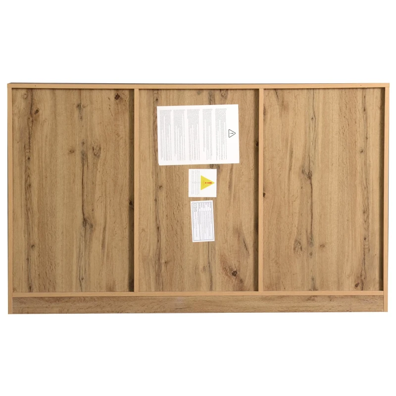 Farmhouse Oak Buffet Cabinet with 3 Drawers and Adjustable Shelves, 135L x 40W x 81H cm, Oak