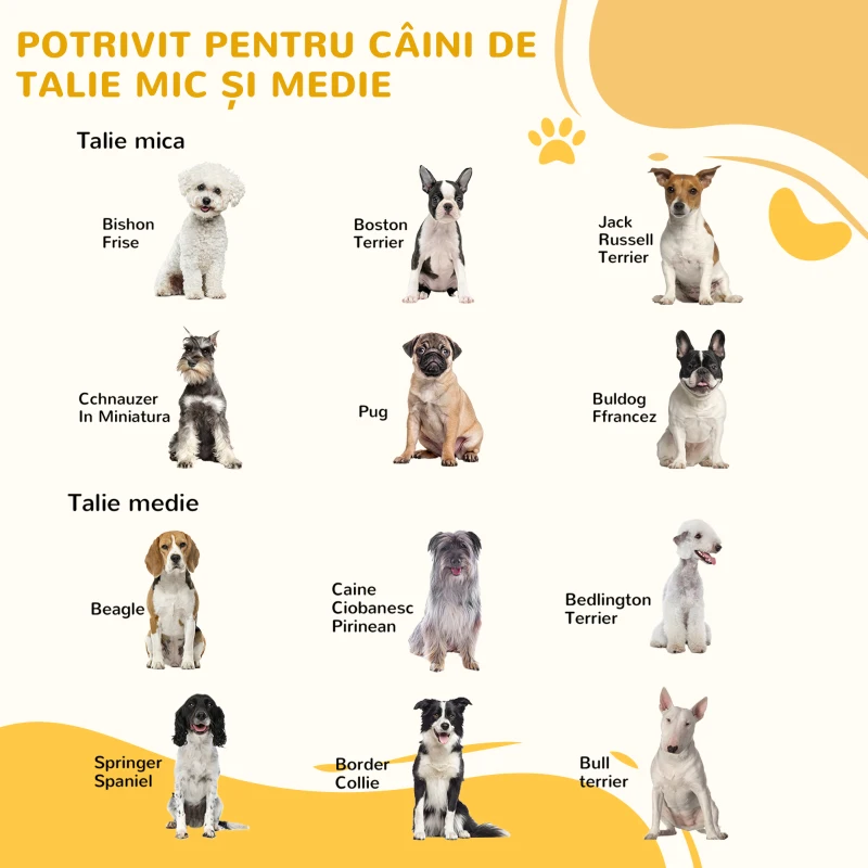 PawHut Poarta Animale – Pliabila, Cadru din Lemn Pin pentru Usi & Holuri