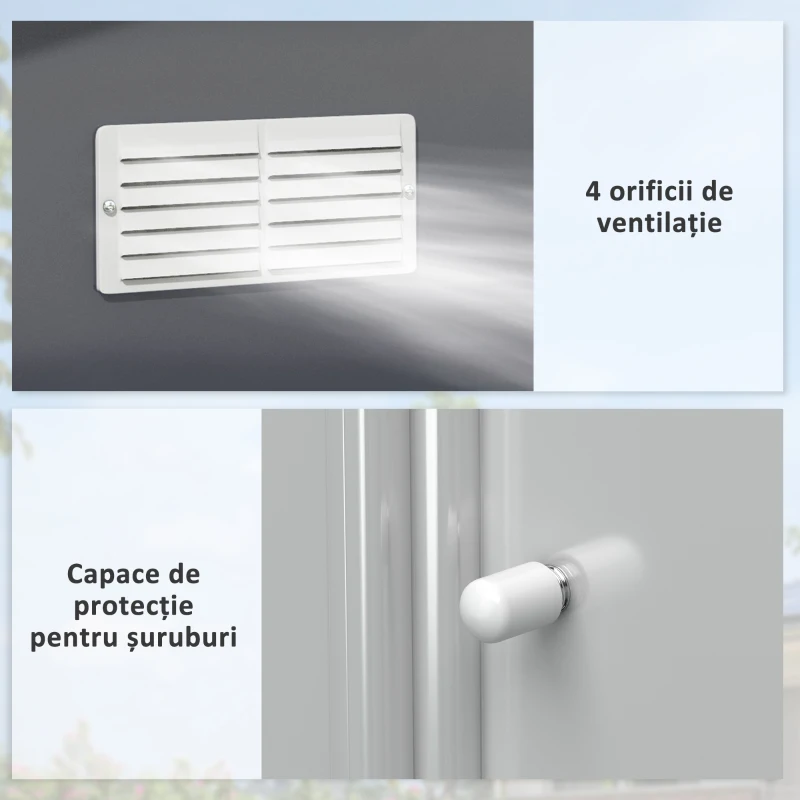Outsunny Magazie Unelte Otel Galvanizat 3,4×3,82×2 m – Impermeabila & Anti‑rugina(m-7)