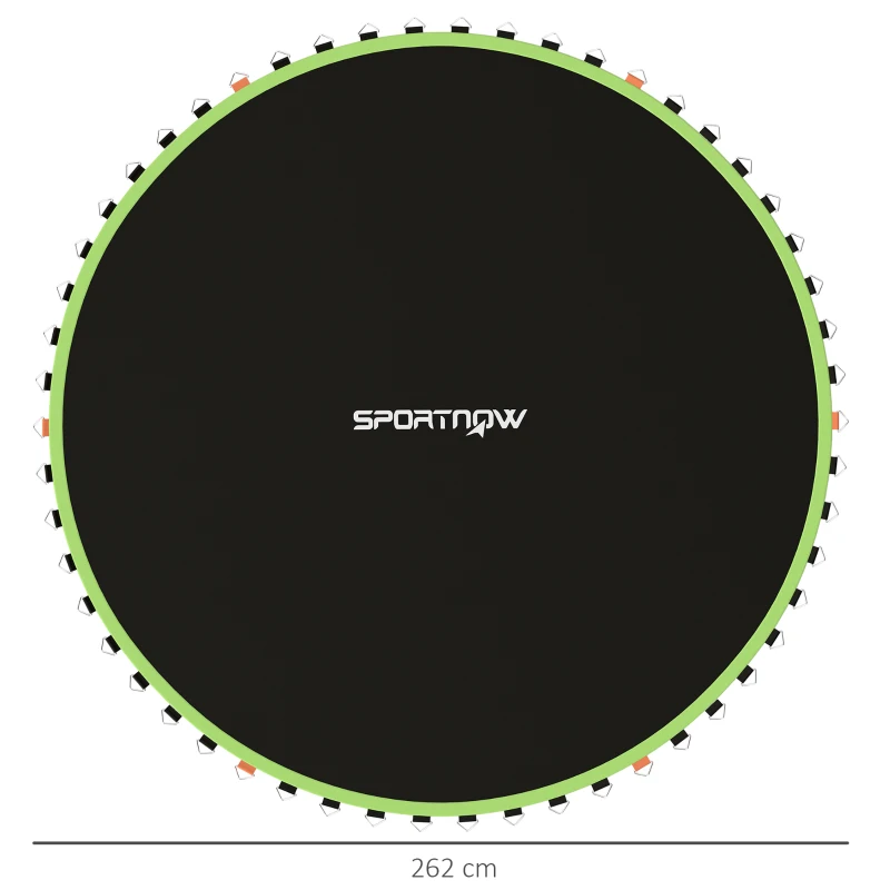 SPORTNOW Trampoline Replacement Mat with Spring Pull Tool, 54 V-Hooks, for 10ft Trampoline using 14cm Springs, Green