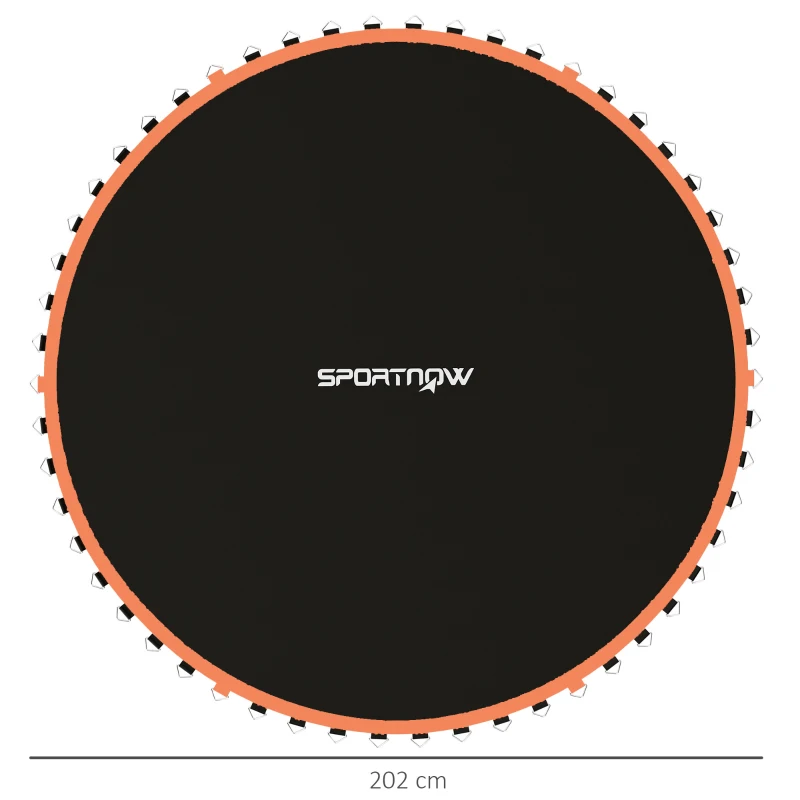 SPORTNOW Trampoline Replacement Mat with Spring Pull Tool, 42 V-Hooks, for 8ft Trampoline using 14cm Springs, Orange