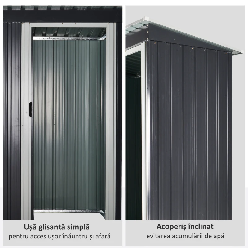 Outsunny magazie de scule cu usa glisanta, 163x89x182 cm(m-5)