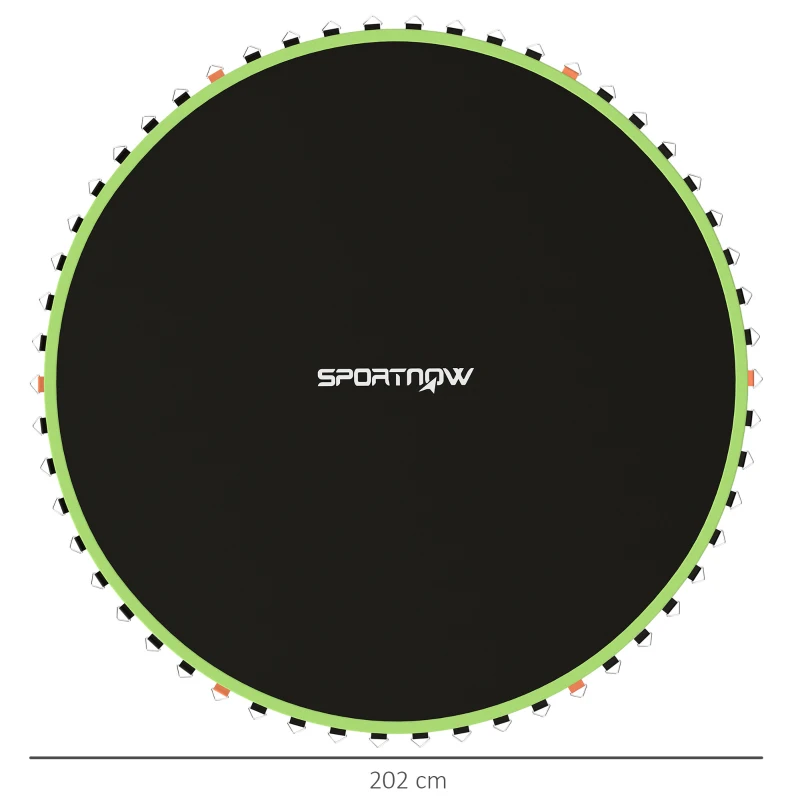 SPORTNOW Trampoline Replacement Mat with Spring Pull Tool, 42 V-Hooks, for 8ft Trampoline using 14cm Springs, Green