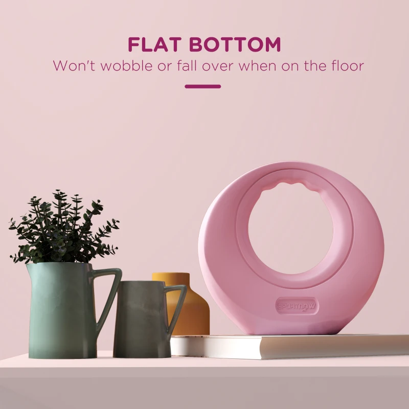 SPORTNOW 12kg Kettlebell, Kettle Bell with Wide Handle for Home Gym, Weight Lifting, Strength Training, Pink