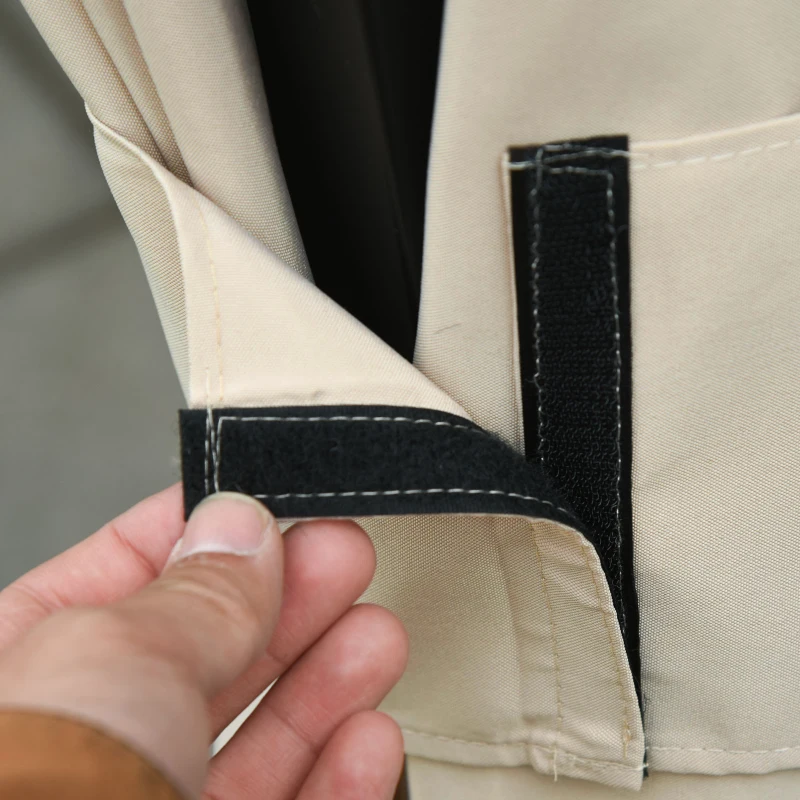 Outsunny Replacement Gazebo Curtains, 4-Panel Gazebo Side Panels Only, for 3 x 3 (M) Gazebos or Pergolas, Hooks/C-Rings Included, Beige