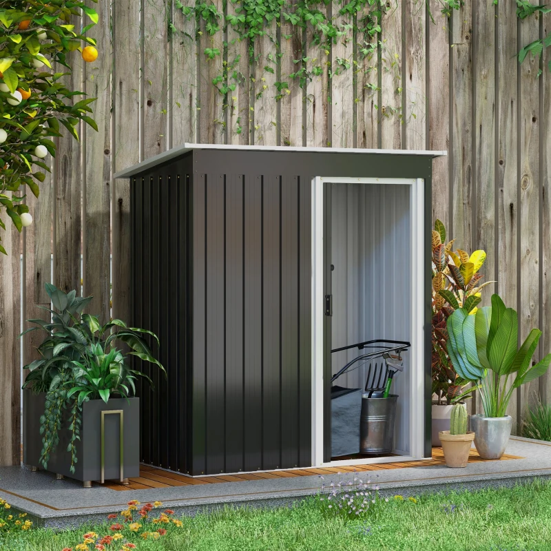 Outsunny magazie de scule cu usa glisanta, 163x89x182 cm(m-10)
