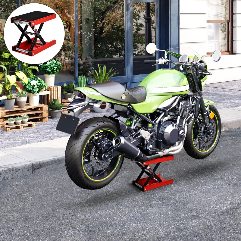Durhand Suport de Ridicare Motociclete Ridicare Foarfeca din Otel cu Platforma Acoperita cu Cauciuc