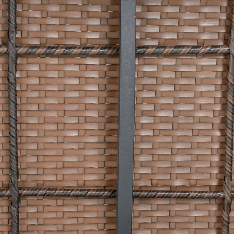 Outsunny Six-Piece Rattan Sofa Set, with Glass-Top Table - Mixed Brown