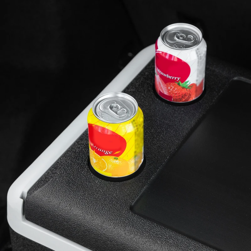 Outsunny 50L Car Refrigerator, Portable Compressor Car Fridge Freezer, Electric Cooler Box with 12/24V DC and 110-240V AC for Camping, Driving, Picnic, Down to -20℃