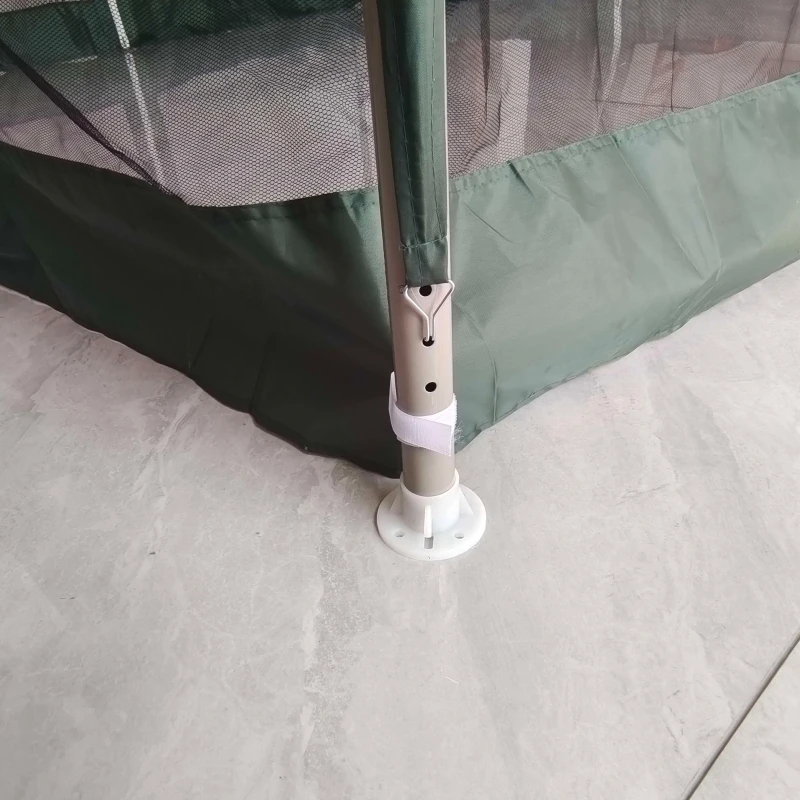 Outsunny Pérgola de Jardim com 4 Mosquiteiras Teto Duplo 8 Orifícios de Drenagem e Estrutura de Metal 297x297x268 cm Verde