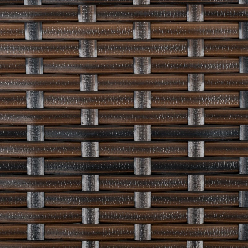 Outsunny Six-Piece Rattan Sofa Set, with Glass-Top Table - Mixed Brown