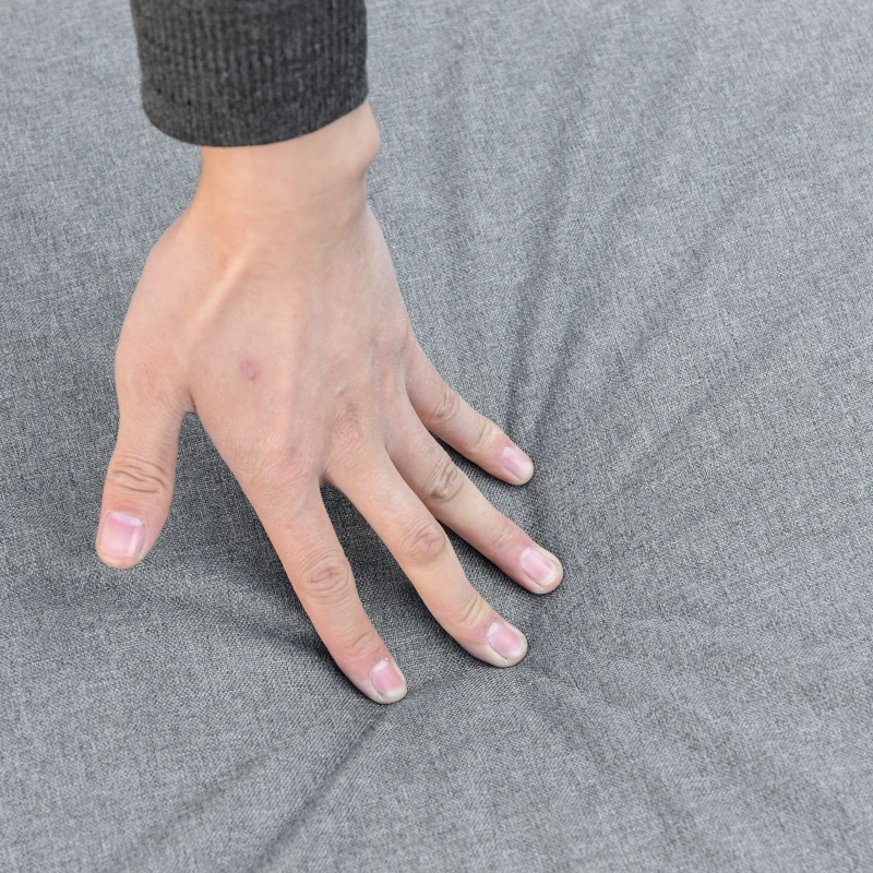 Outsunny 5 PCs PE Rattan Wicker Corner Sofa Set Bonzer Outdoor Conservatory Furniture Lawn Patio Tea Table Footstool w/ Cushion - Grey