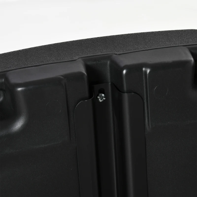 Outsunny Parasol Base, Water and Sand Filled, Up to 75kg, Portable Umbrella Stand Weights for Cantilever Banana Parasol with Wheels, Black