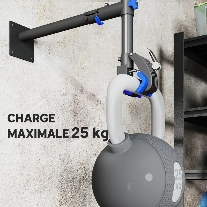 HOMCOM Support de réparation de vélo, réglable en hauteur, charge max. 25kg, montage entretien reparation VTT, vélo de route