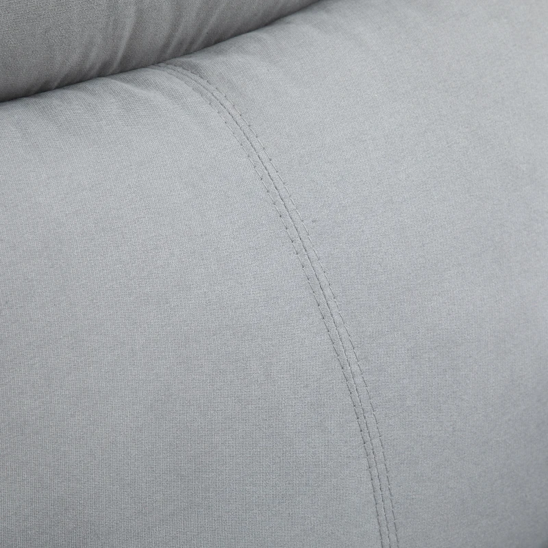 HOMCOM Fauteuil releveur électrique, fauteuil relax électrique avec repose-pied, dossier inclinable, télécommande et poche latérale charge 120kg tissu aspect lin gris clair(m-8)