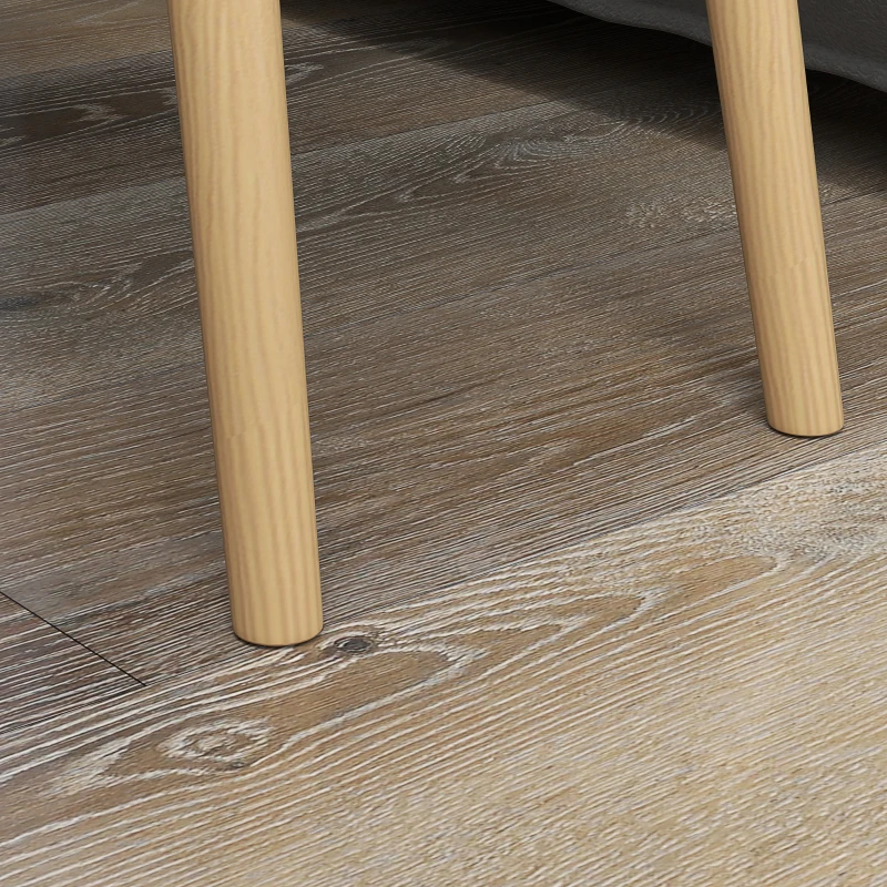 HOMCOM Conjunto de 2 Mesas Auxiliares com Pés de Madeira Mesas de Café 59,5x39,5x45cm e 44,5x28,5x40 cm Cinza