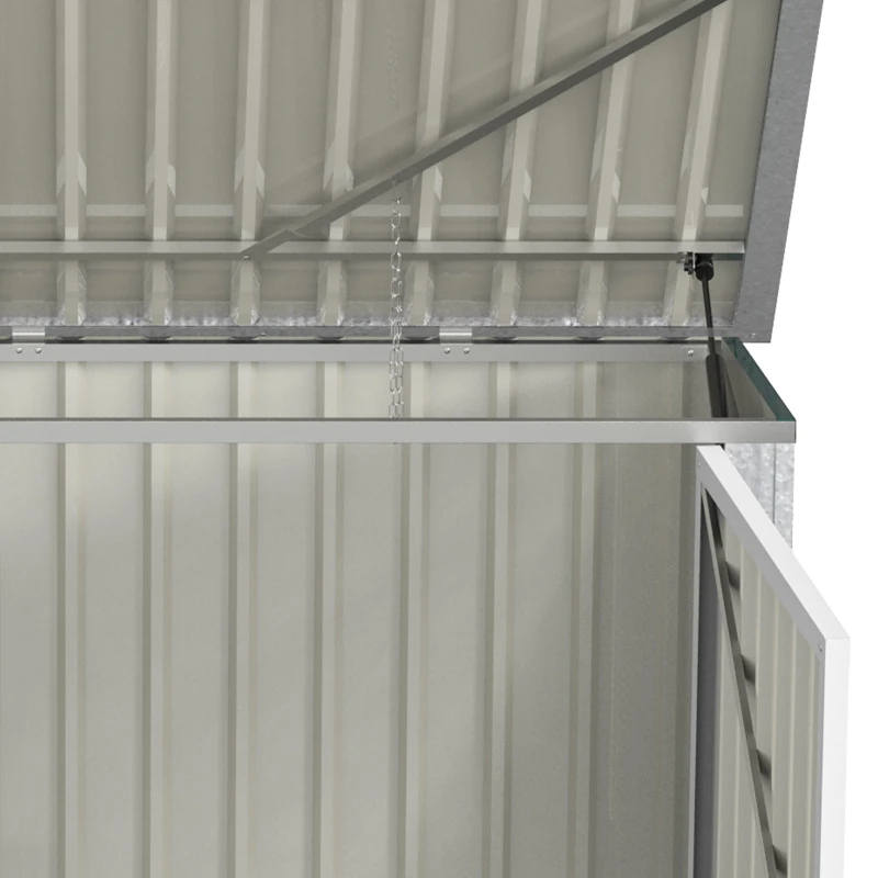 Outsunny Abri cache poubelle double avec deux portes et ouverture 178,5 x 104,5 x 128,5/113 cm vert